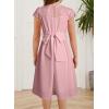 imageblibean Girls Summer Flower Dresses Semi Formal Lace Wedding Dress Size 615 YearsPink