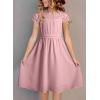 imageblibean Girls Summer Flower Dresses Semi Formal Lace Wedding Dress Size 615 YearsPink