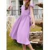 imageblibean Girls Summer Flower Dresses Semi Formal Lace Wedding Dress Size 615 YearsPurple