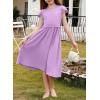 imageblibean Girls Summer Flower Dresses Semi Formal Lace Wedding Dress Size 615 YearsPurple