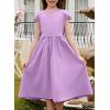 imageblibean Girls Summer Flower Dresses Semi Formal Lace Wedding Dress Size 615 YearsPurple