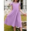 imageblibean Girls Summer Flower Dresses Semi Formal Lace Wedding Dress Size 615 YearsPurple