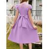 imageblibean Girls Summer Flower Dresses Semi Formal Lace Wedding Dress Size 615 YearsPurple
