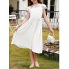 imageblibean Girls Summer Flower Dresses Semi Formal Lace Wedding Dress Size 615 YearsWhite