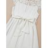 imageblibean Girls Summer Flower Dresses Semi Formal Lace Wedding Dress Size 615 YearsWhite