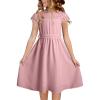 imageblibean Girls Summer Flower Dresses Semi Formal Lace Wedding Dress Size 615 YearsPink