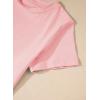 imageblibean 4 Pack Summer Girls Shirts Cotton Soft Kids Short Sleeve Clothes Size 615 YearWhite Pink Green Blue