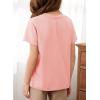 imageblibean 4 Pack Summer Girls Shirts Cotton Soft Kids Short Sleeve Clothes Size 615 YearWhite Pink Green Blue