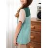 imageblibean Tween Girls Summer Short Sleeve Shirts Kid Color Block Tops Size 615 YearsGreen