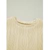 imageblibean Tween Girls Summer Short Sleeve Textured Tops Shirts Size 615 YearsBeige