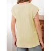 imageblibean Tween Girls Summer Short Sleeve Textured Tops Shirts Size 615 YearsBeige