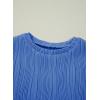 imageblibean Tween Girls Summer Short Sleeve Textured Tops Shirts Size 615 YearsBlue