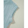 imageblibean Tween Girls Summer Short Sleeve Textured Tops Shirts Size 615 YearsLight Blue