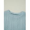 imageblibean Tween Girls Summer Short Sleeve Textured Tops Shirts Size 615 YearsLight Blue