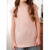 imageblibean Tween Girls Summer Short Sleeve Textured Tops Shirts Size 615 YearsPink