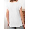 imageblibean Tween Girls Summer Short Sleeve Textured Tops Shirts Size 615 YearsWhite