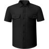 imageblibean Boys ButtonDown Shirts Semi Formal Uniform Tops 615 YearsA Black