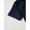 imageblibean Boys ButtonDown Shirts Semi Formal Uniform Tops 615 YearsA Navy