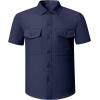 imageblibean Boys ButtonDown Shirts Semi Formal Uniform Tops 615 YearsA Navy