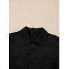 imageblibean Boys ButtonDown Uniform Shirts Semi Formal Dress Tops with Chest PocketsA Black