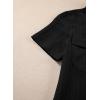 imageblibean Boys ButtonDown Uniform Shirts Semi Formal Dress Tops with Chest PocketsA Black