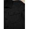 imageblibean Boys ButtonDown Uniform Shirts Semi Formal Dress Tops with Chest PocketsA Black