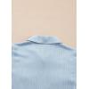 imageblibean Boys ButtonDown Uniform Shirts Semi Formal Dress Tops with Chest PocketsA Blue