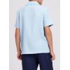 imageblibean Boys ButtonDown Uniform Shirts Semi Formal Dress Tops with Chest PocketsA Blue