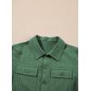 imageblibean Boys ButtonDown Uniform Shirts Semi Formal Dress Tops with Chest PocketsA Green