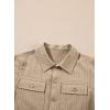 imageblibean Boys ButtonDown Uniform Shirts Semi Formal Dress Tops with Chest PocketsA Khaki