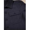 imageblibean Boys ButtonDown Uniform Shirts Semi Formal Dress Tops with Chest PocketsA Navy