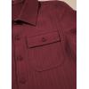 imageblibean Boys ButtonDown Uniform Shirts Semi Formal Dress Tops with Chest PocketsA Red