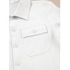 imageblibean Boys ButtonDown Uniform Shirts Semi Formal Dress Tops with Chest PocketsA White