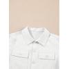 imageblibean Boys ButtonDown Uniform Shirts Semi Formal Dress Tops with Chest PocketsA White