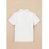 imageblibean Boys ButtonDown Uniform Shirts Semi Formal Dress Tops with Chest PocketsA White