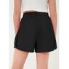 imageblibean Girls Athletic UPF50 Shorts Flowy Criss Cross Waist Shorts 615YA Black