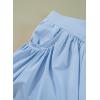 imageblibean Girls Athletic UPF50 Shorts Flowy Criss Cross Waist Shorts 615YA Blue
