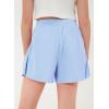 imageblibean Girls Athletic UPF50 Shorts Flowy Criss Cross Waist Shorts 615YA Blue