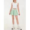 imageblibean Girls Athletic UPF50 Shorts Flowy Criss Cross Waist Shorts 615YA Green