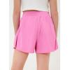 imageblibean Girls Athletic UPF50 Shorts Flowy Criss Cross Waist Shorts 615YA Pink