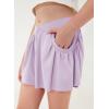 imageblibean Girls Athletic UPF50 Shorts Flowy Criss Cross Waist Shorts 615YA Purple