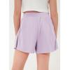 imageblibean Girls Athletic UPF50 Shorts Flowy Criss Cross Waist Shorts 615YA Purple