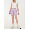 imageblibean Girls Athletic UPF50 Shorts Flowy Criss Cross Waist Shorts 615YA Purple