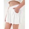 imageblibean Girls Athletic UPF50 Shorts Flowy Criss Cross Waist Shorts 615YA White