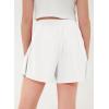 imageblibean Girls Athletic UPF50 Shorts Flowy Criss Cross Waist Shorts 615YA White
