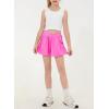 imageblibean Girls Athletic UPF50 Shorts Flowy Criss Cross Waist Shorts 615YB Hot Pink