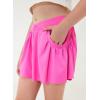 imageblibean Girls Athletic UPF50 Shorts Flowy Criss Cross Waist Shorts 615YB Hot Pink