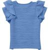 imageblibean Girls Ruffled Short Sleeve Textured Tops Shirts Size 615 YearsDark Blue