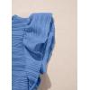 imageblibean Girls Ruffled Short Sleeve Textured Tops Shirts Size 615 YearsDark Blue