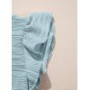 imageblibean Girls Ruffled Short Sleeve Textured Tops Shirts Size 615 YearsLight Blue